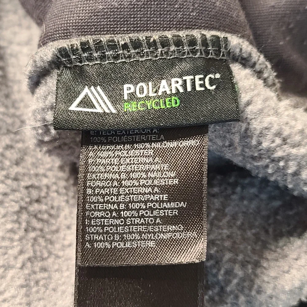 The North Face Denali 2 Hoodie Mens Large Grey Black Polartec Fleece Jacket T132